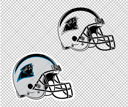 Carolina Panthers Helmet 1995 002, Svg, Dxf, Eps, Png - SvgShopArt