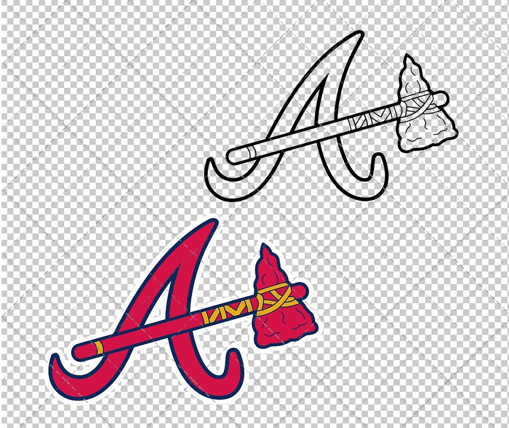 Atlanta Braves Alternate 2012 003, Svg, Dxf, Eps, Png - SvgShopArt