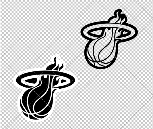 Miami Heat Concept 2008 007, Svg, Dxf, Eps, Png - SvgShopArt