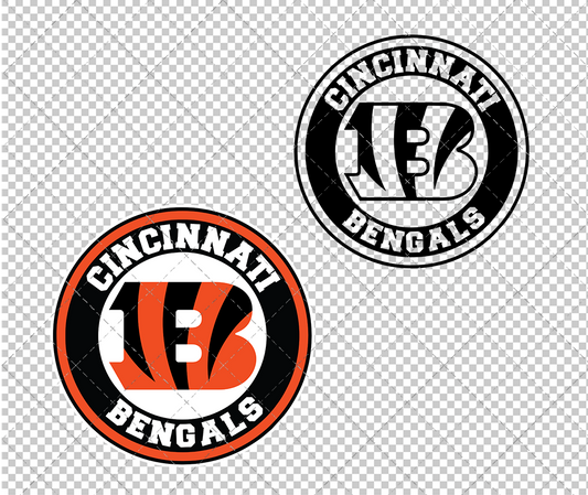 Cincinnati Bengals Circle 2004 002, Svg, Dxf, Eps, Png - SvgShopArt