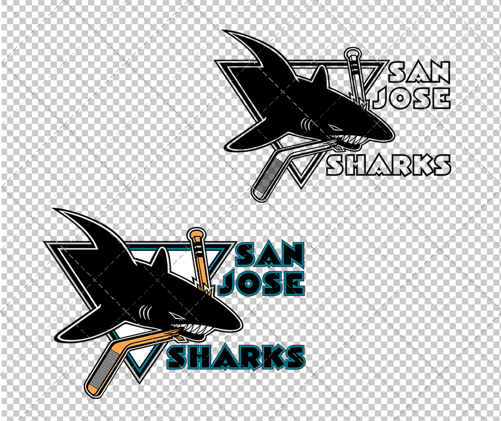 San Jose Sharks Alternate 1991 003, Svg, Dxf, Eps, Png - SvgShopArt