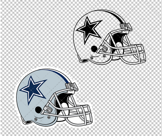 Dallas Cowboys Helmet 1971 002, Svg, Dxf, Eps, Png - SvgShopArt