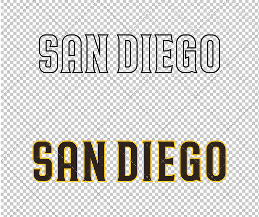 San Diego Padres Wordmark 2020 004, Svg, Dxf, Eps, Png - SvgShopArt