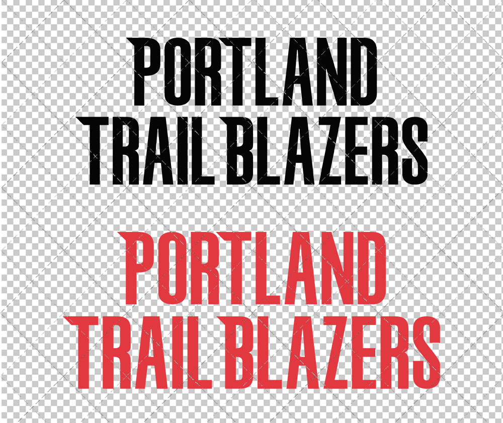 Portland Trail Blazers Wordmark 2017, Svg, Dxf, Eps, Png - SvgShopArt