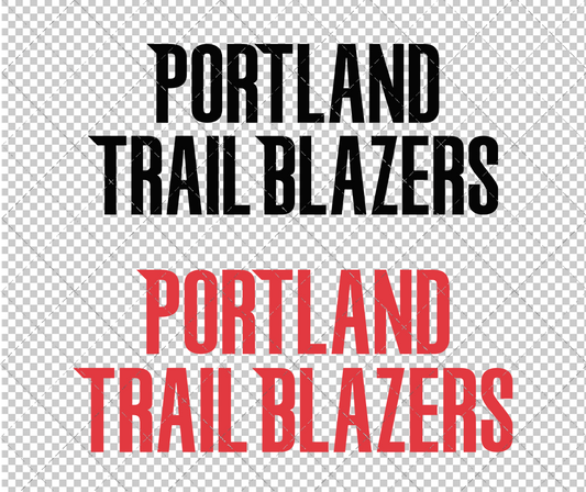 Portland Trail Blazers Wordmark 2017, Svg, Dxf, Eps, Png - SvgShopArt