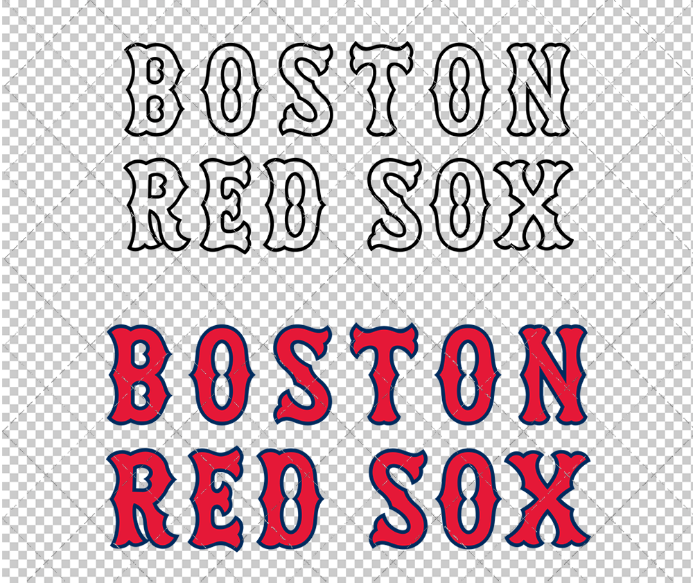 Boston Red Sox Wordmark 2009 002, Svg, Dxf, Eps, Png - SvgShopArt