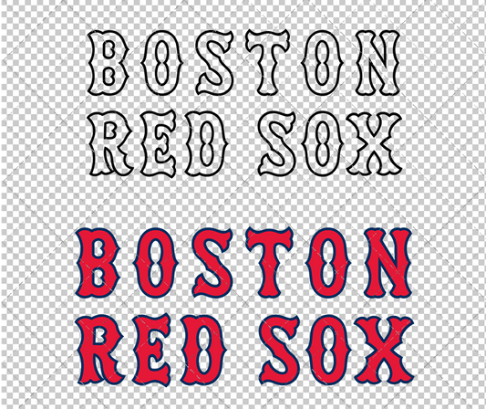 Boston Red Sox Wordmark 2009 002, Svg, Dxf, Eps, Png - SvgShopArt