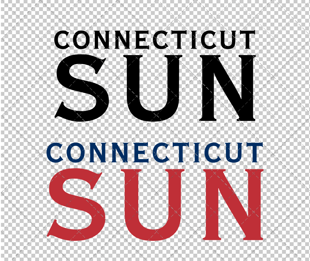 Connecticut Sun Wordmark 2003, Svg, Dxf, Eps, Png - SvgShopArt