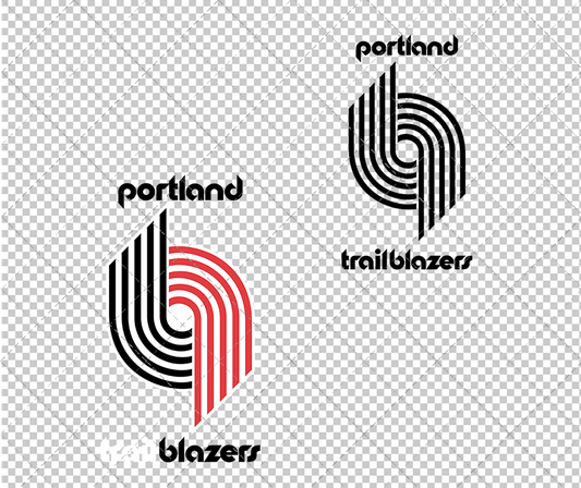 Portland Trail Blazers Secondary 1970, Svg, Dxf, Eps, Png - SvgShopArt