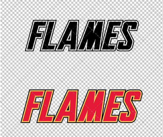 Calgary Flames Wordmark 1994, Svg, Dxf, Eps, Png - SvgShopArt