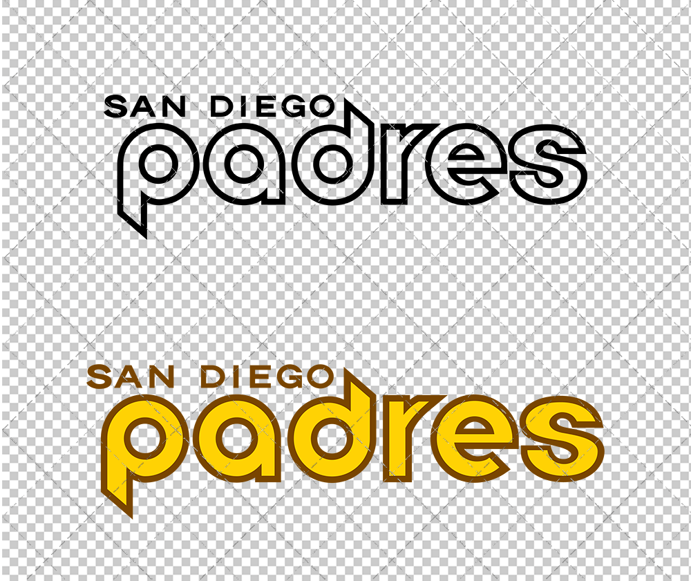 San Diego Padres Wordmark 1978, Svg, Dxf, Eps, Png - SvgShopArt