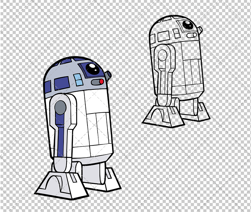 R2-D2 - Star Wars, Svg, Dxf, Eps, Png - SvgShopArt
