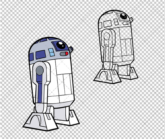 R2-D2 - Star Wars, Svg, Dxf, Eps, Png - SvgShopArt