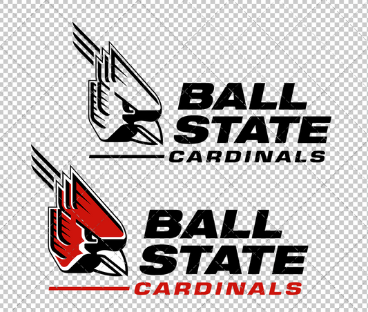 Ball State Cardinals Alternate 1990 006, Svg, Dxf, Eps, Png - SvgShopArt