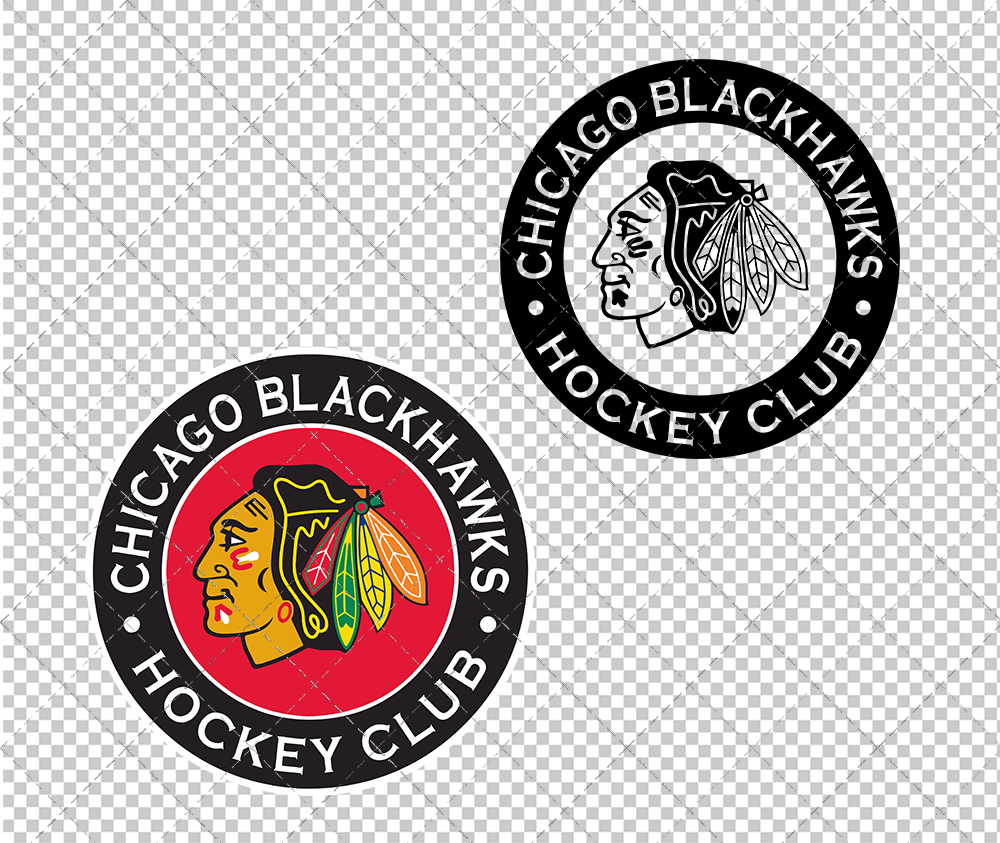 Chicago Blackhawks Circle 1999 004, Svg, Dxf, Eps, Png - SvgShopArt