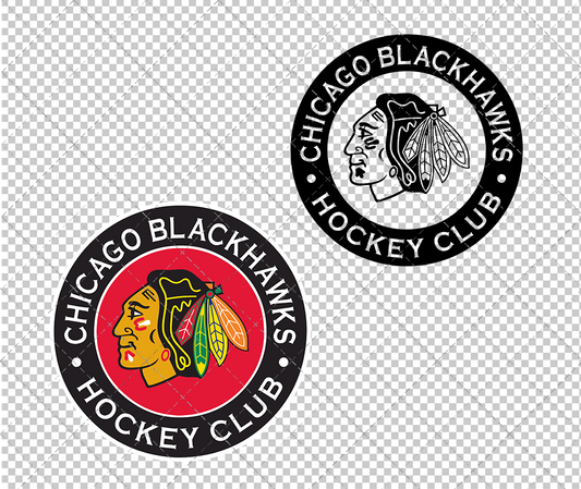 Chicago Blackhawks Circle 1999 004, Svg, Dxf, Eps, Png - SvgShopArt