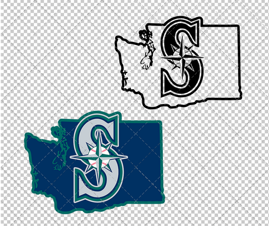 Seattle Mariners Concept 1993 003, Svg, Dxf, Eps, Png - SvgShopArt