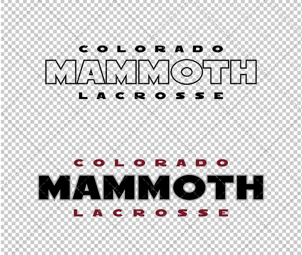 Colorado Mammoth Wordmark 2001, Svg, Dxf, Eps, Png - SvgShopArt