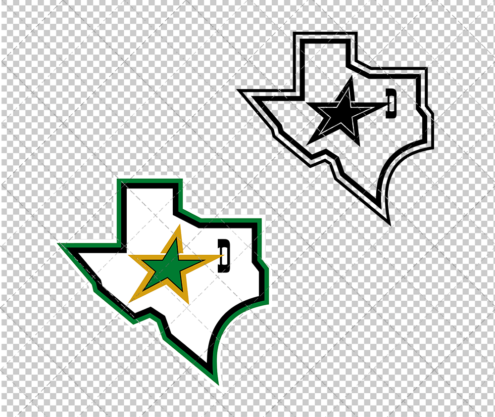 Dallas Stars Alternate 1993, Svg, Dxf, Eps, Png - SvgShopArt