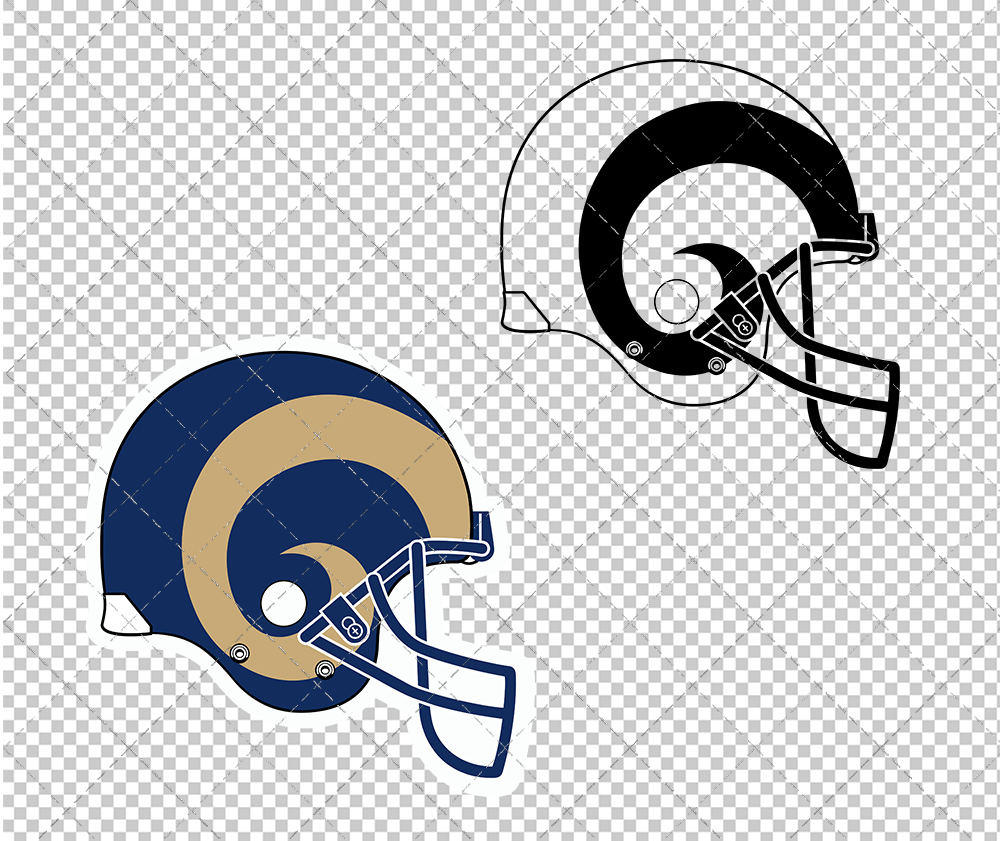 Los Angeles Rams Helmet 2016, Svg, Dxf, Eps, Png - SvgShopArt