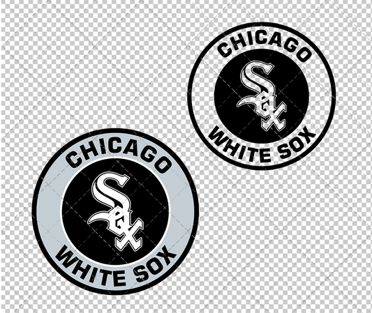 Chicago White Sox Circle 1990, Svg, Dxf, Eps, Png - SvgShopArt