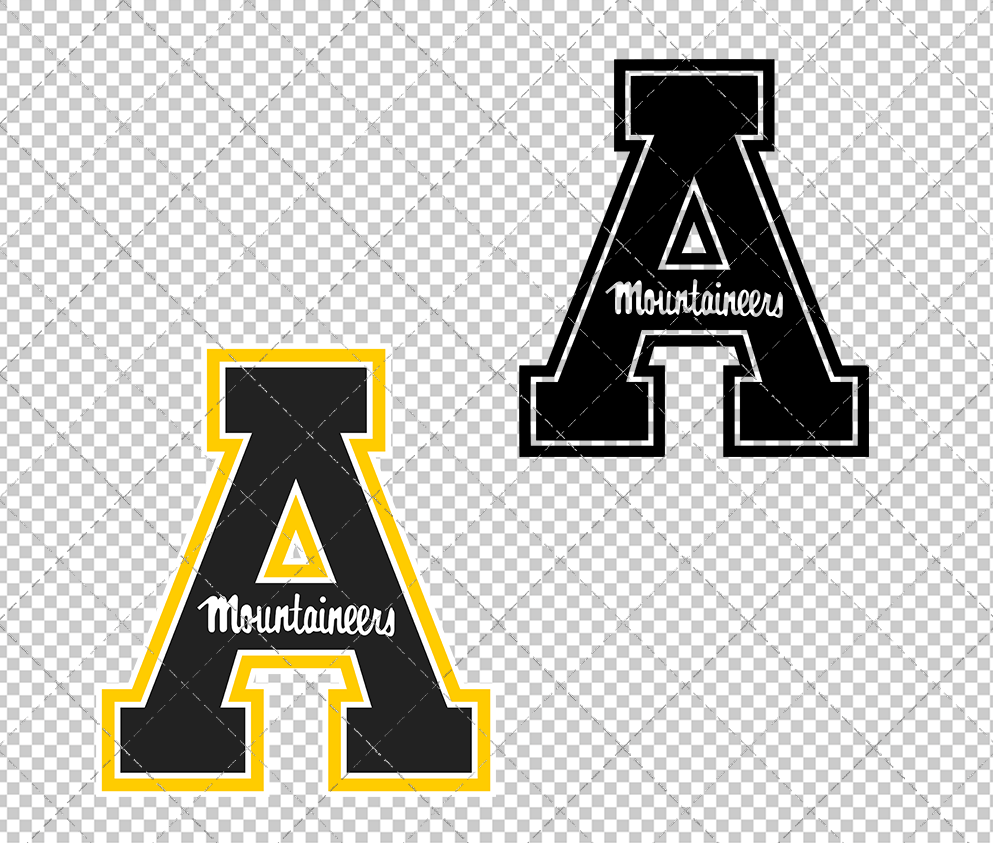 Appalachian State Mountaineers Alternate 2013, Svg, Dxf, Eps, Png - SvgShopArt