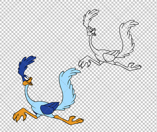 Road Runner - Looney Tunes 003, Svg, Dxf, Eps, Png - SvgShopArt