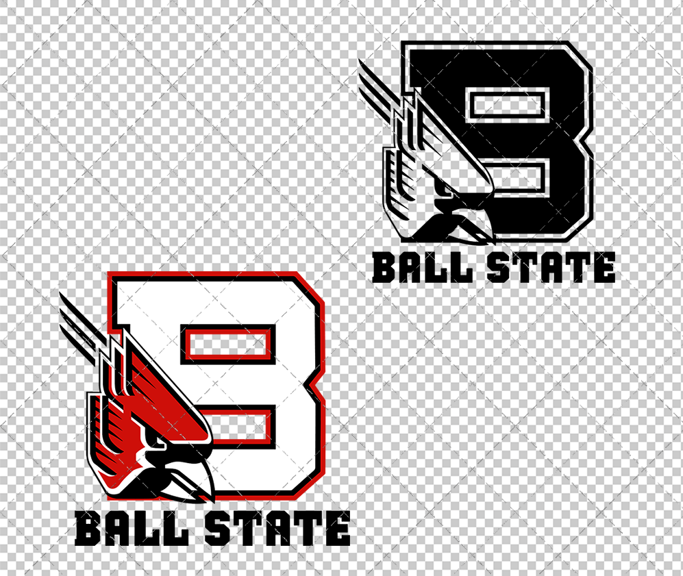 Ball State Cardinals Alternate 1990 002, Svg, Dxf, Eps, Png - SvgShopArt