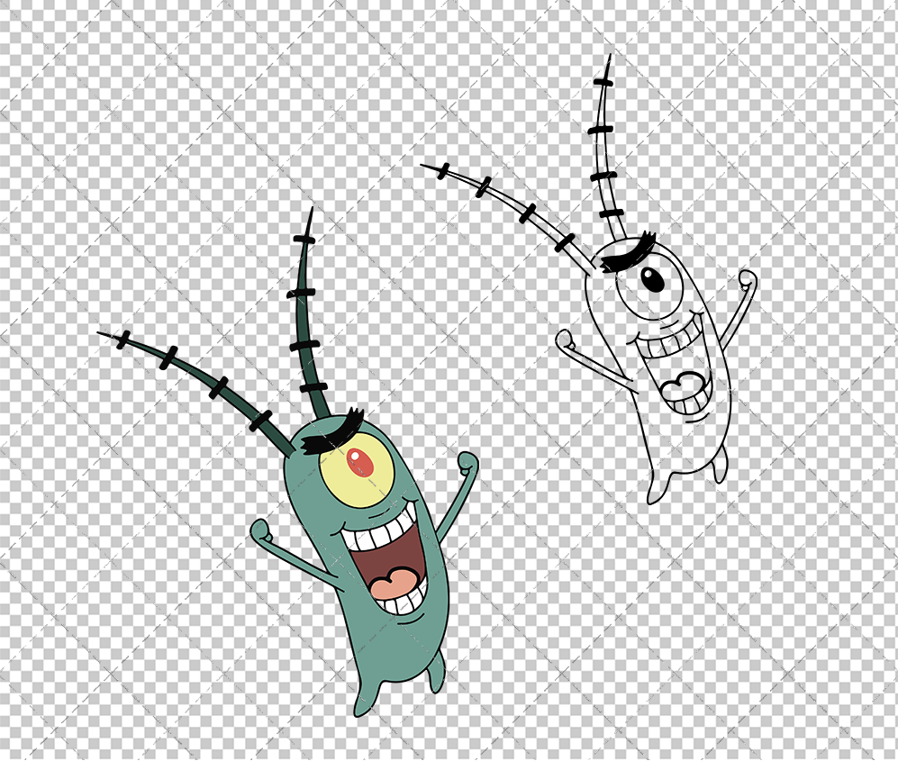 Plankton - SpongeBob SquarePants, Svg, Dxf, Eps, Png - SvgShopArt