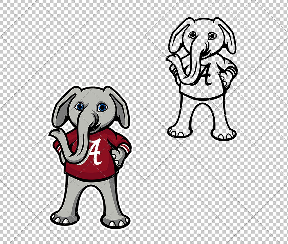 Alabama Crimson Tide Mascot Big Al, Svg, Dxf, Eps, Png - SvgShopArt