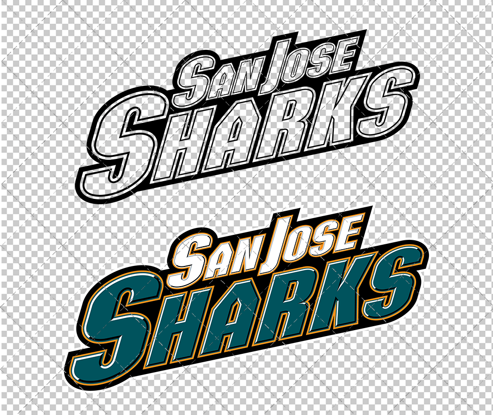 San Jose Sharks Wordmark 2007, Svg, Dxf, Eps, Png - SvgShopArt