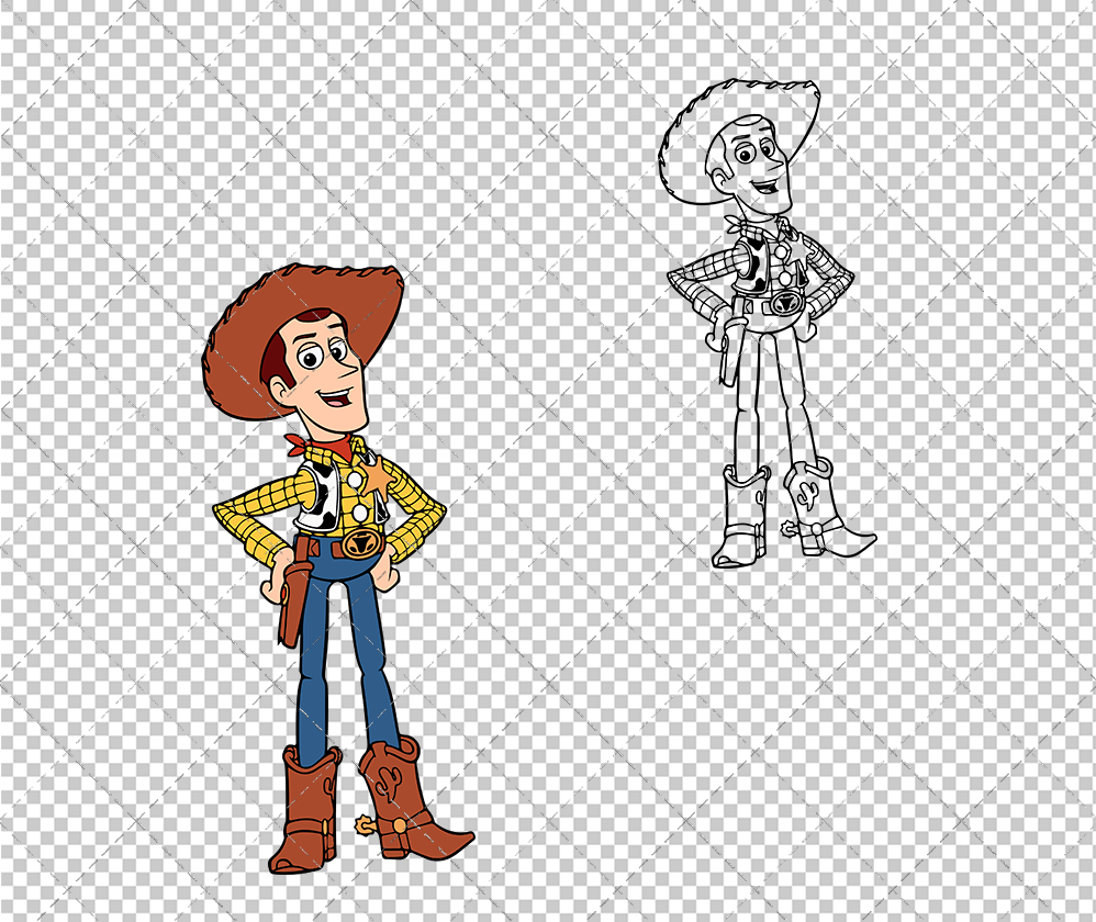 Sheriff Woody - Toy Story, Svg, Dxf, Eps, Png - SvgShopArt