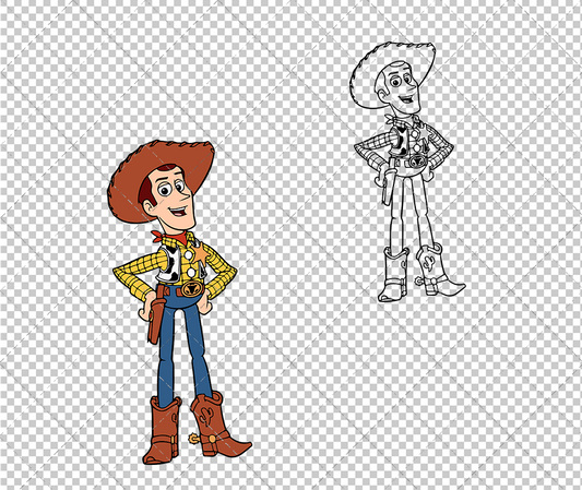 Sheriff Woody - Toy Story, Svg, Dxf, Eps, Png - SvgShopArt