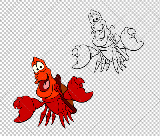 Sebastian - The Little Mermaid, Svg, Dxf, Eps, Png - SvgShopArt