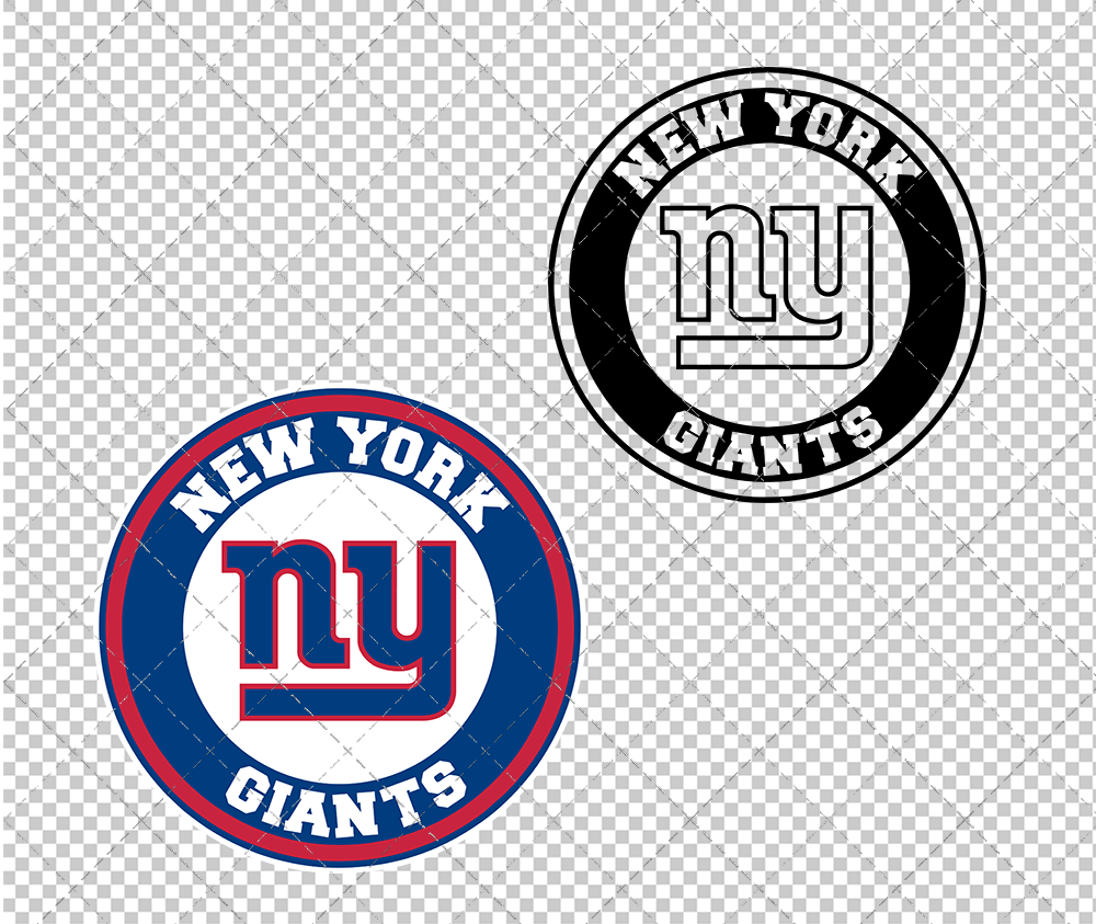 New York Giants Circle 2000 003, Svg, Dxf, Eps, Png - SvgShopArt