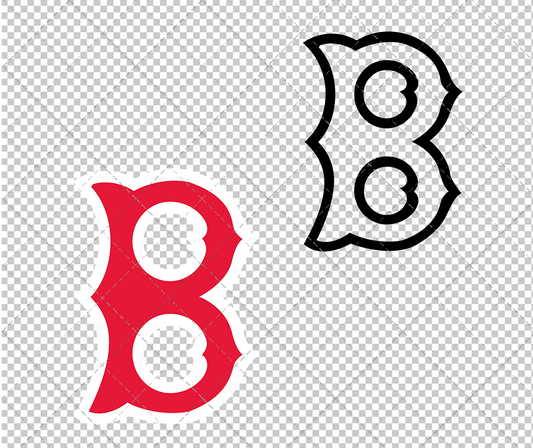 Boston Red Sox Cap 1946, Svg, Dxf, Eps, Png - SvgShopArt