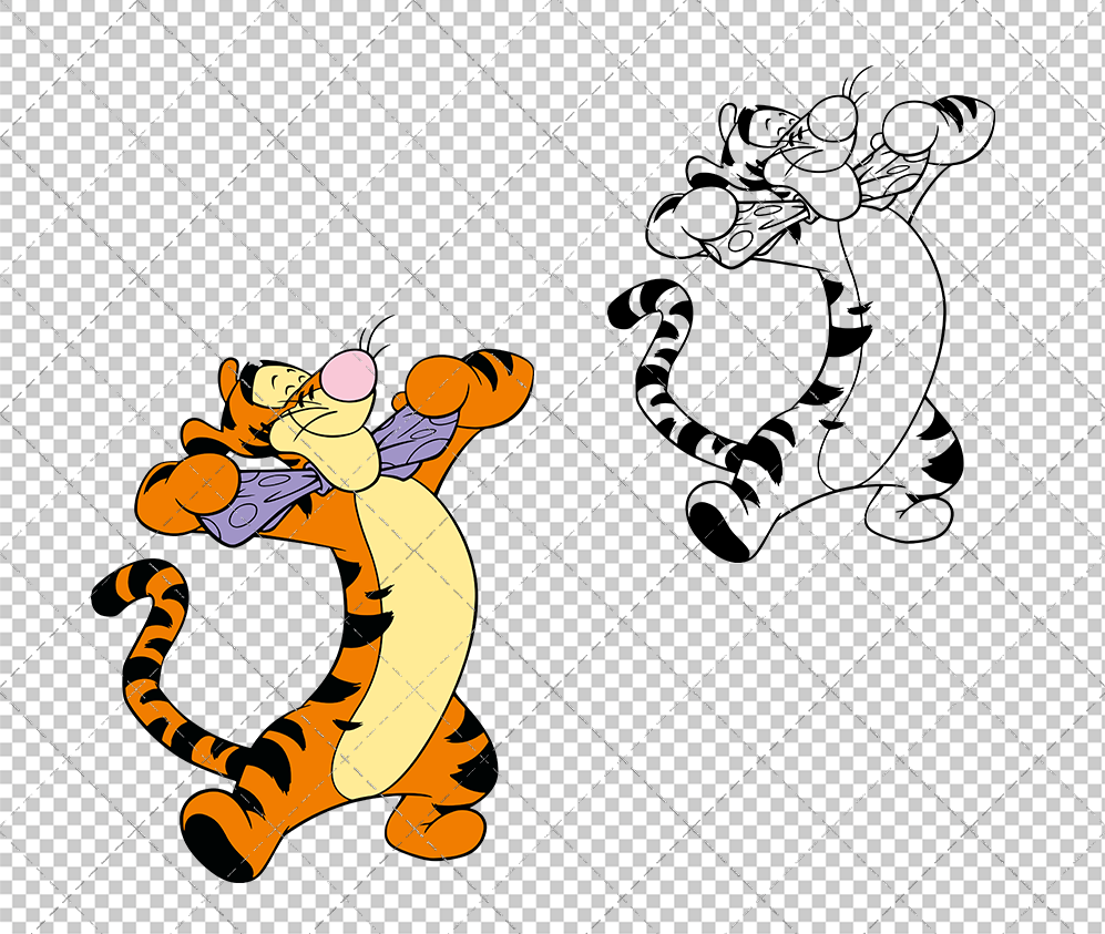 Tigger - Winnie The Pooh 005, Svg, Dxf, Eps, Png - SvgShopArt