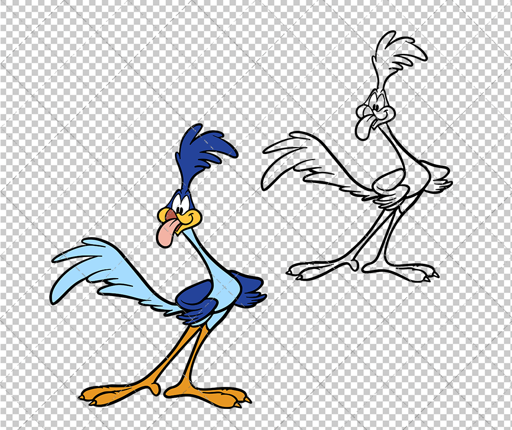 Road Runner - Looney Tunes 002, Svg, Dxf, Eps, Png - SvgShopArt