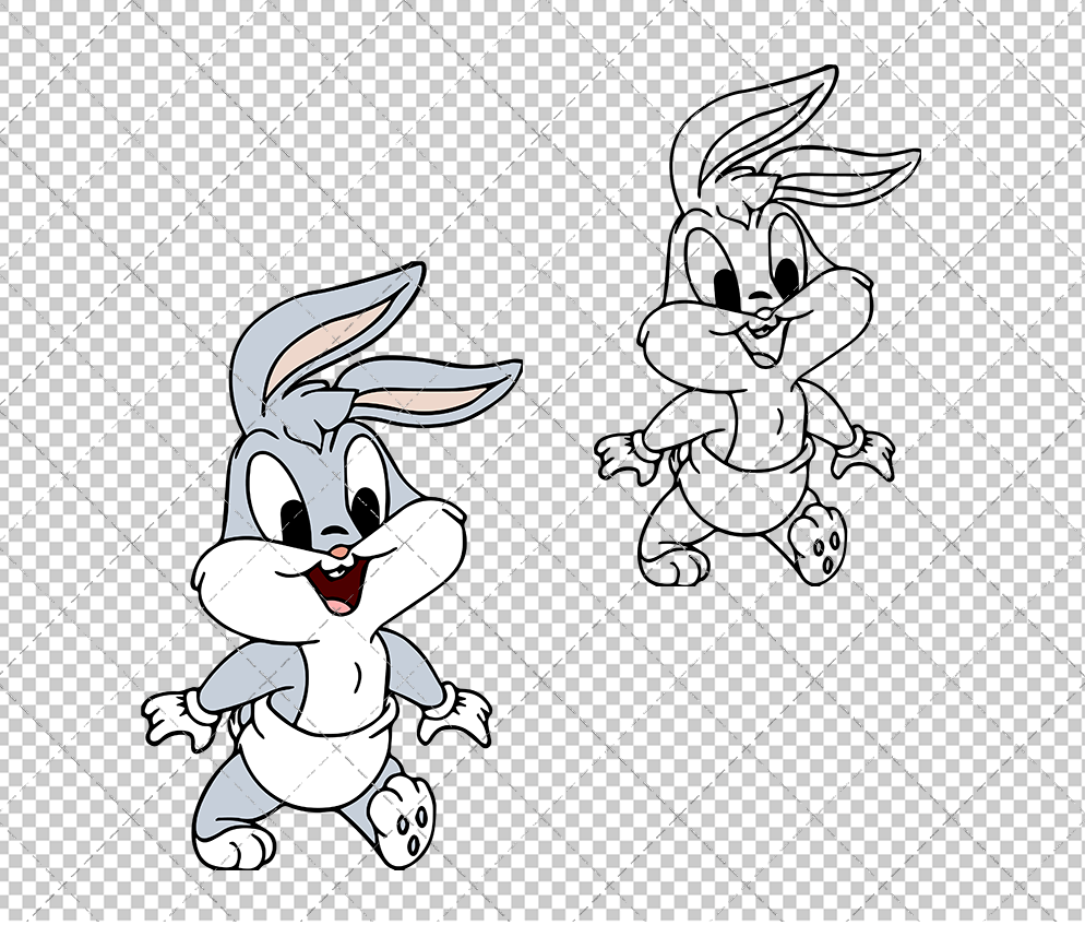 Bugs Bunny - Baby Looney Tunes 002, Svg, Dxf, Eps, Png - SvgShopArt