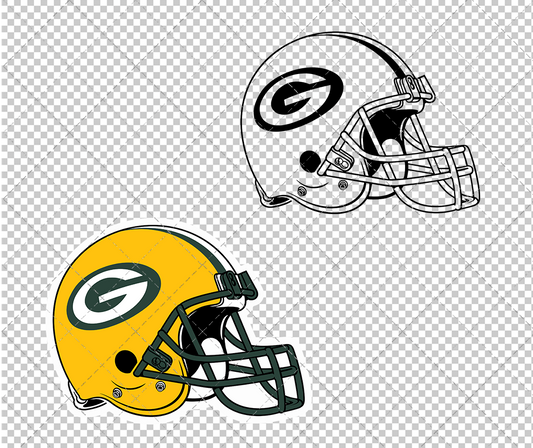 Green Bay Packers Helmet 2006 002, Svg, Dxf, Eps, Png - SvgShopArt