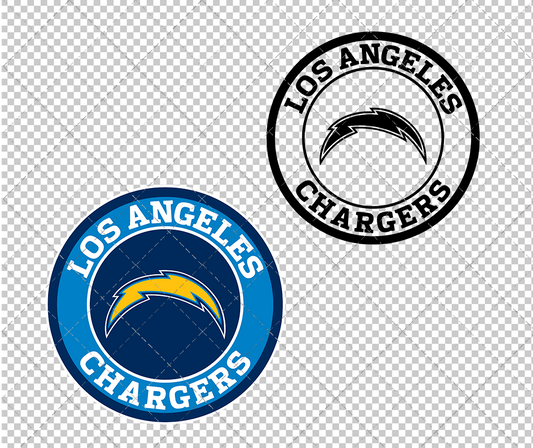 Los Angeles Chargers Circle 2017 002, Svg, Dxf, Eps, Png - SvgShopArt