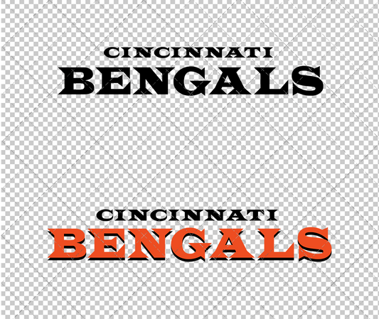 Cincinnati Bengals Wordmark 1968, Svg, Dxf, Eps, Png - SvgShopArt