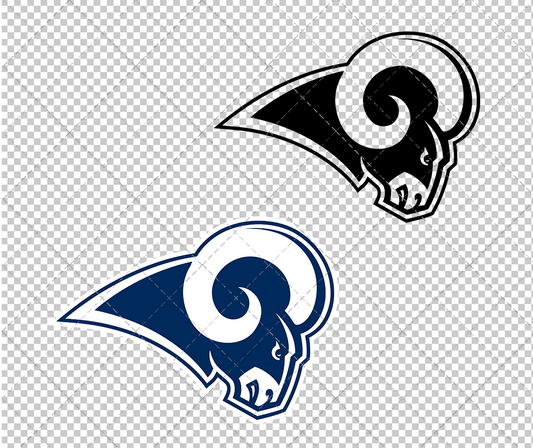 Los Angeles Rams 2017, Svg, Dxf, Eps, Png - SvgShopArt