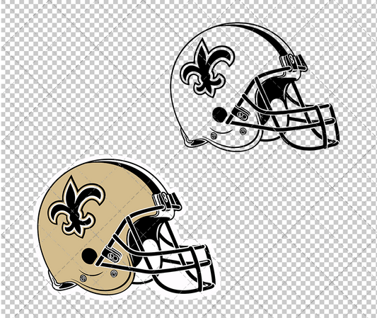 New Orleans Saints Helmet 2012 002, Svg, Dxf, Eps, Png - SvgShopArt