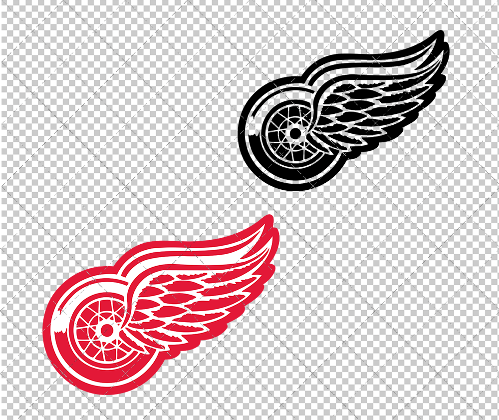 Detroit Red Wings Alternate 1983, Svg, Dxf, Eps, Png - SvgShopArt