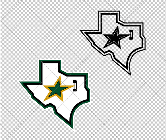 Dallas Stars Alternate 1994, Svg, Dxf, Eps, Png - SvgShopArt