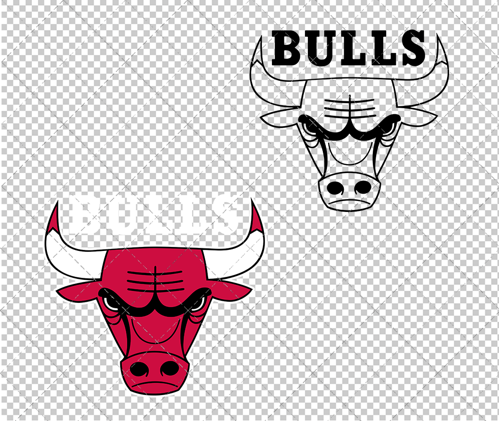 Chicago Bulls Alternate 1972 004, Svg, Dxf, Eps, Png - SvgShopArt