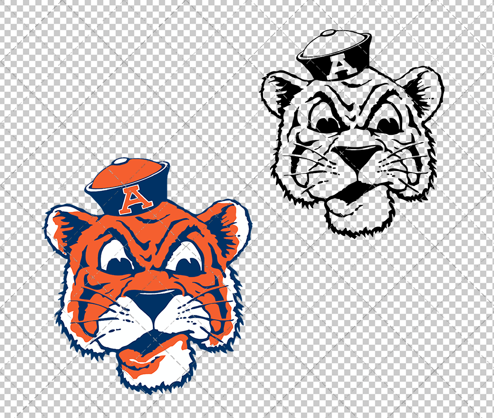 Auburn Tigers 1957, Svg, Dxf, Eps, Png - SvgShopArt