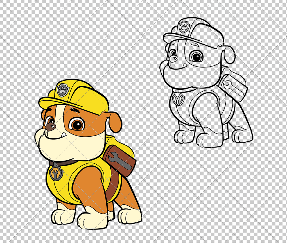 Rubble - Paw Patrol 002, Svg, Dxf, Eps, Png - SvgShopArt
