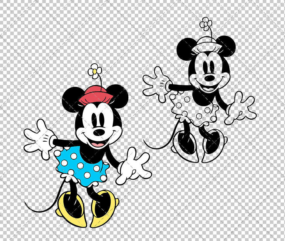 Minnie Mouse Classic, Svg, Dxf, Eps, Png - SvgShopArt